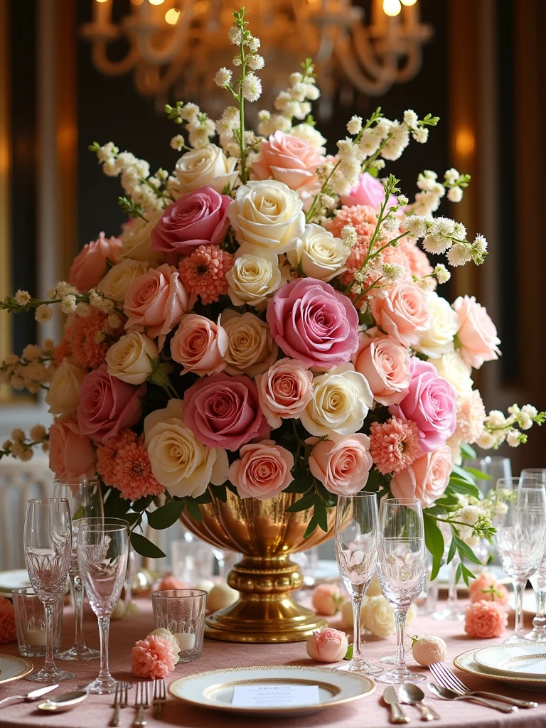 Luxury wedding floral centerpiece